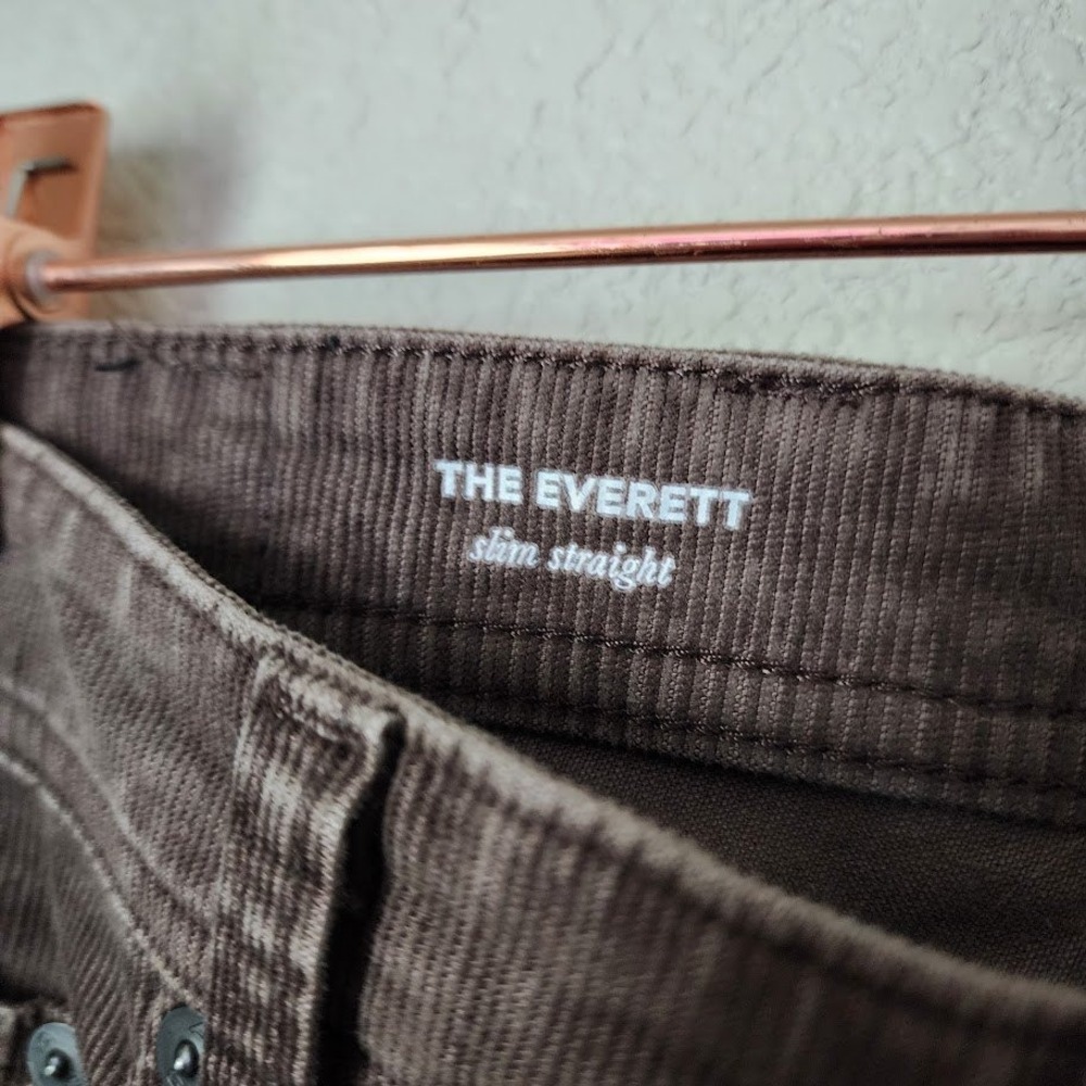 AG ADRIANO GOLDSCHMIED Everett Corduroy Pants Brown Slim‎ Straight 32x34 - Picture 5 of 11
